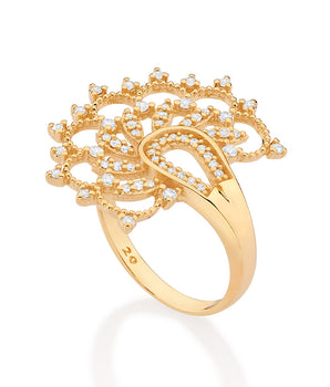 GOLD LOTUS FLOWER RING