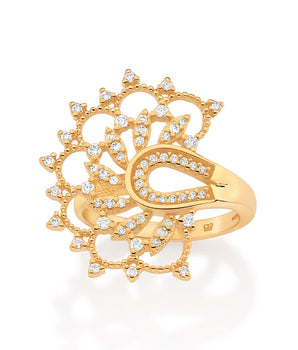 GOLD LOTUS FLOWER RING