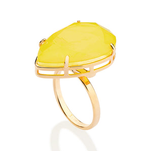 GOLD SUMMER DROPLET MAXI RING