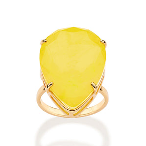 GOLD SUMMER DROPLET MAXI RING