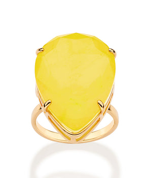 GOLD SUMMER DROPLET MAXI RING