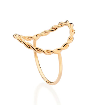 GOLD WOVEN SKINNY RING