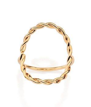 GOLD WOVEN SKINNY RING