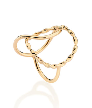 GOLD PAST AND FUTURE MAXI RING