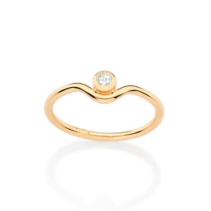 GOLD MOMENT IN TIME SOLITAIRE RING