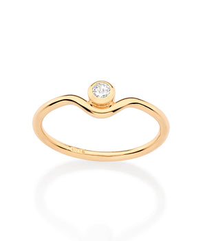 GOLD MOMENT IN TIME SOLITAIRE RING