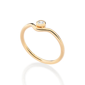 GOLD MOMENT IN TIME SOLITAIRE RING