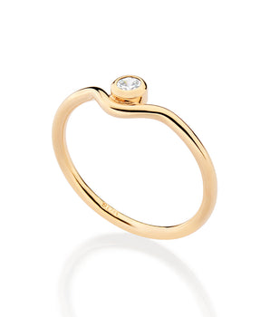 GOLD MOMENT IN TIME SOLITAIRE RING