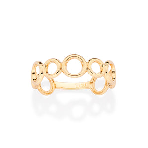 GOLD RIPPLE IN TIME RING