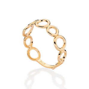 GOLD RIPPLE IN TIME RING