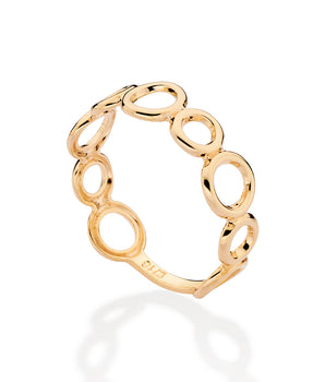GOLD RIPPLE IN TIME RING