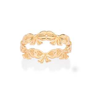 GOLD MULTI BOW RING