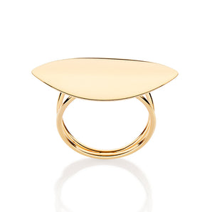 GOLD OVAL PLATE MAXI RING
