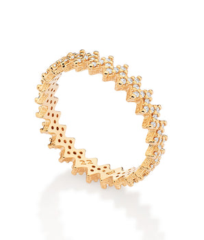 GOLD ZIG ZAG SKINNY RING