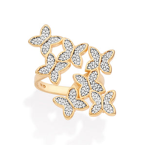 GOLD BUTTERFLY TAKEOVER MAXI RING
