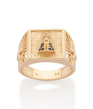 GOLD OUR LADY REVEALED MAXI RING