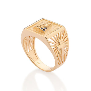 GOLD OUR LADY REVEALED MAXI RING