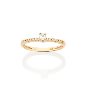 GOLD ESSENTIAL SOLITAIRE RING