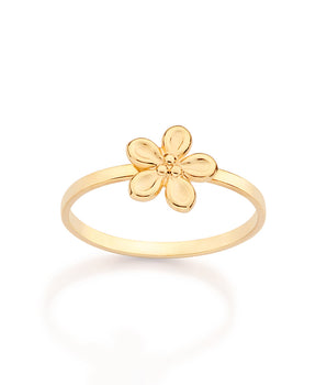 SKINNY FLOWER RING GOLD PLATED