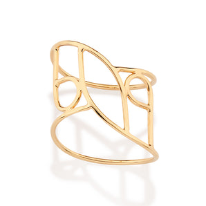 GOLD ABSTRACT DESIGN RING