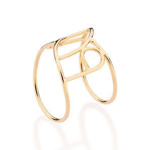 GOLD ABSTRACT DESIGN RING