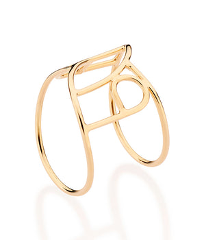 GOLD ABSTRACT DESIGN RING