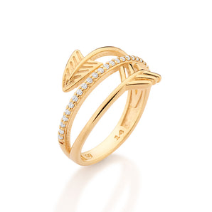 GOLD CUPIDS ARROW RING