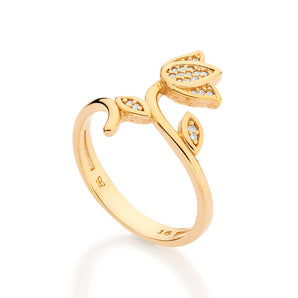 GOLD TULIP RING