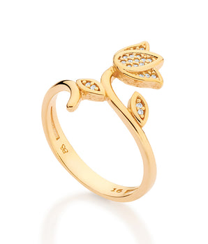 GOLD TULIP RING