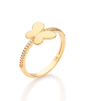 GOLD PAPILLON RING