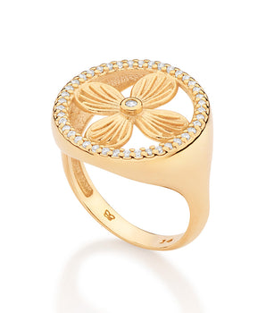 GOLD LUSH PETAL RING