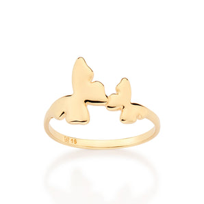 GOLD PLATED SKINNY BUTTERFLY RING