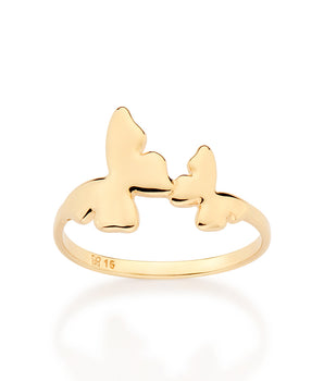 GOLD PLATED SKINNY BUTTERFLY RING