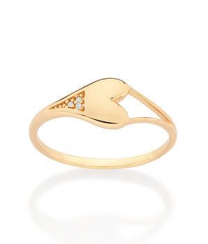 GOLD FAITHFUL LOVE SKINNY RING
