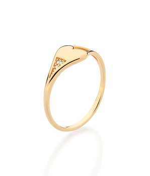 GOLD FAITHFUL LOVE SKINNY RING