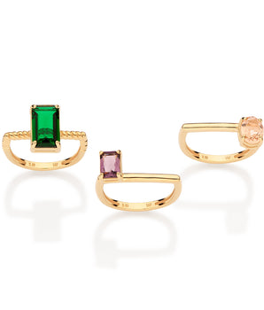 GOLD DIVINE JEWELS RING SET