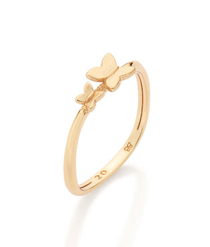 GOLD MEMORY BUTTERFLIES SKINNY RING