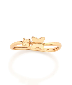 GOLD MEMORY BUTTERFLIES SKINNY RING