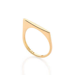 GOLD RECTANGULAR PILLAR OF TIME RING