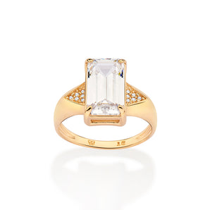 GOLD CLARITY SKINNY RING