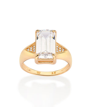 GOLD CLARITY SKINNY RING