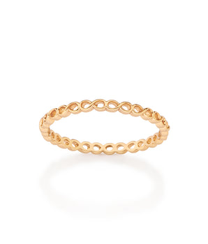 GOLD INFINITY BAND SKINNY RING