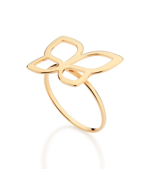 GOLD ROMMANEL BUTTERFLY SKINNY RING
