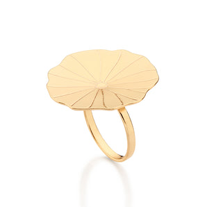 GOLD LEGACY FLOWER SKINNY RING