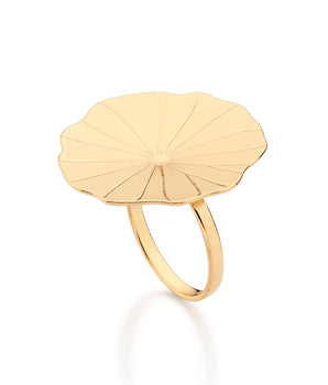GOLD LEGACY FLOWER SKINNY RING