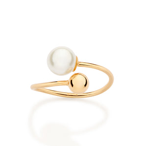 GOLD ORIGIN PEARL ADJUSTABLE RING