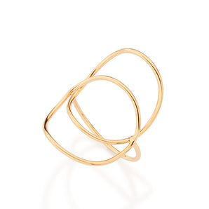 GOLD CIRCLE OF TIME MAXI RING