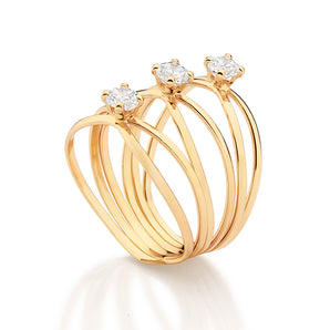 GOLD TRILOGY MAXI RING
