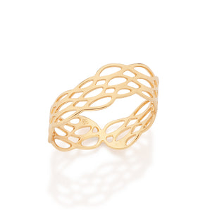GOLD WAVES OF HISTORY RING