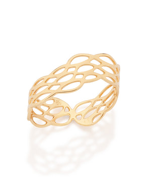 GOLD WAVES OF HISTORY RING